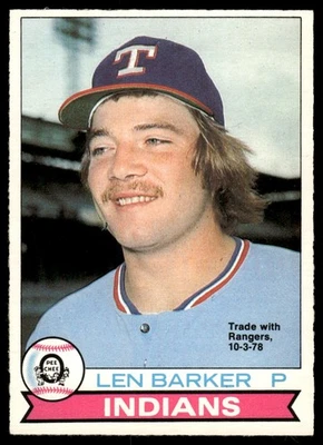 1979 O-Pee-Chee Len Barker Cleveland Indians #40 - Image 1 of 2
