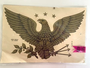 Meyercord American Gold Eagle Decal X547-E Milk Can 16.5" Wing Spread - Picture 1 of 2