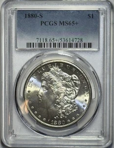 1880-S Morgan Silber Dollar - PCGS MS65+ - schöne saubere Münze - Bild 1 von 8