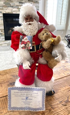 Muñeca Papá Piernas Largas Papá Noel 1986 Afroamericana Karen Alemania Certificado de Autenticidad Foto 1 de 4