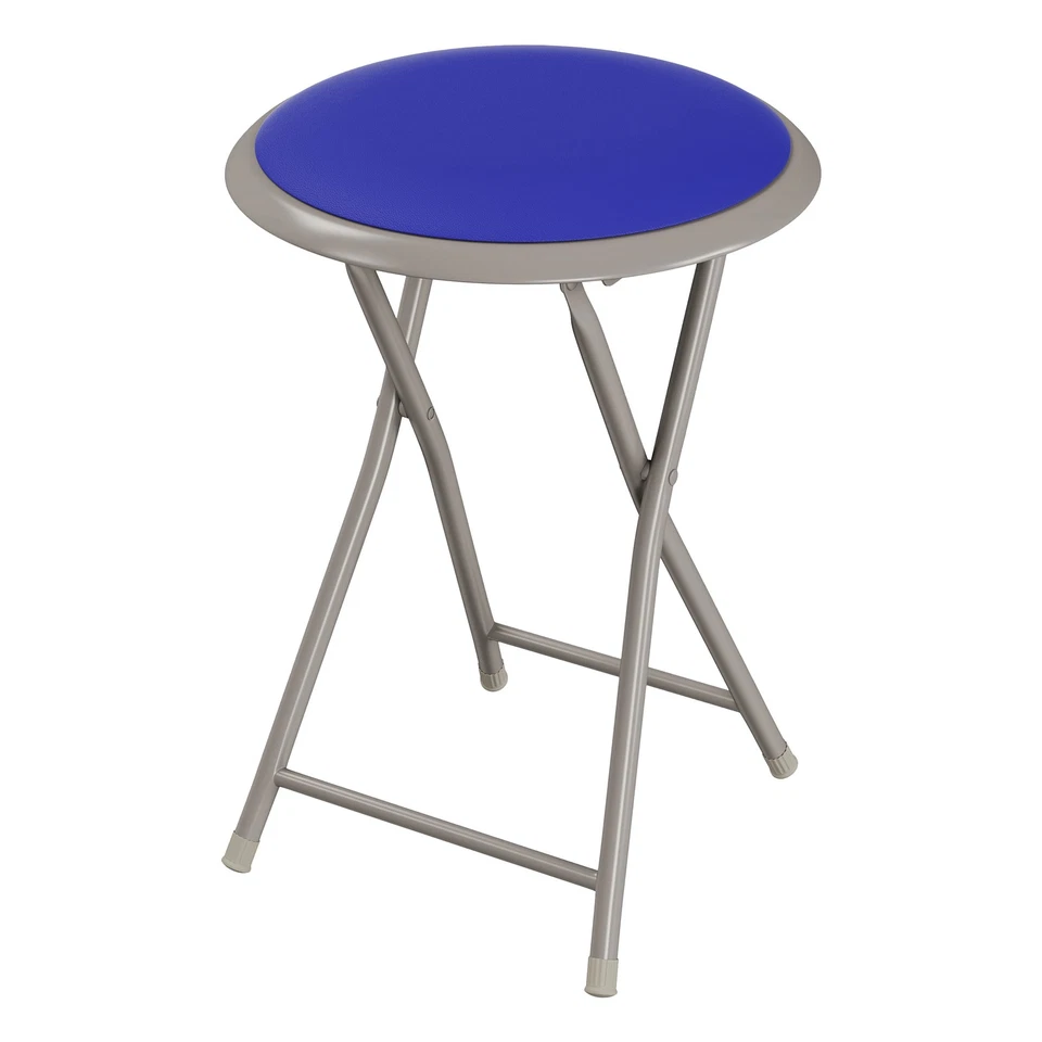 Folding Stool Portable Bar Stool Counter Bar Stool Padded 18" Cushioned - Image 1 of 1
