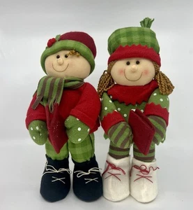 Vintage Filz Weihnachtslieder, (Junge und Mädchen), spielen Sie nicht Weihnachtsdeko - Bild 1 von 14
