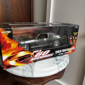 AMERICAN MUSCLE BODYSHOP 1969 PONTIAC GTO ¡SE HA IDO EN 60 SEGUNDOS FUNDIDO A PRESIÓN! ¡VERDE NUEVO EN CAJA! - Imagen 1 de 13