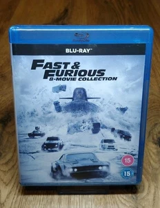 Fast & Furious: 8-Movie Collection Blu-Ray Film Movie Boxset Driving Racing  - Foto 1 di 11