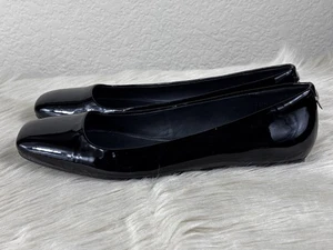 Calvin Klein Enith elegante Damen-Flats 7,5 schwarz Lackleder eckige Zehenpartie - Bild 1 von 8