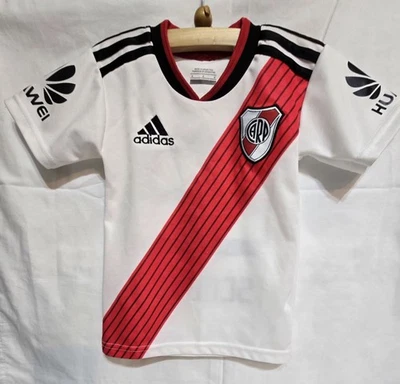 Adidas River Plate Kids Jersey Scocco #32 White Red Soccer Shirt Size 4 Argentin - Image 1 of 4