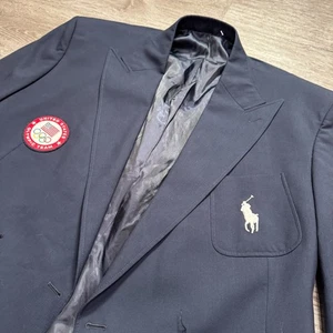 Ralph Lauren Sport Coat 48 R Blue 2012 USA Olympic Team Wool Blazer Coat Vintage - Picture 1 of 12