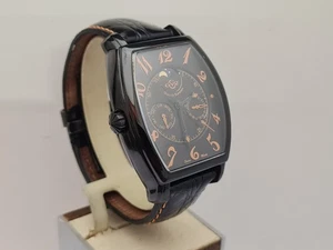 Gevril GV2 Limited Edition Day Date, Moonphase. Gents Swiss watch. Black Tonneau - Picture 1 of 10
