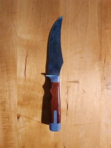 VTG Olsen OK H.C. MI USA Fixed Blade Rosewood Handle Hunting Skinning Knife #708 - Picture 1 of 24