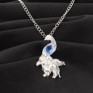 Natural Tanzanite Gemstone 925 Sterling Silver Jewelry Handmade Gift Pendant 2" - Picture 1 of 6