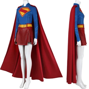 2025 Superman Supergirl Cosplay Overall Battle Outfit Kara Zor-El Kostüm Party - Bild 1 von 29