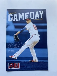 CHARLIE MORTON Atlanta Braves Baseball 2023 Official Gameday Program SGA Angels - Picture 1 of 2