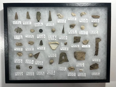 Lote de varias bolas de mosquete nativos americanos arcilla cerámica puntos de latón raras Foto 1 de 3