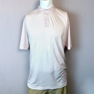 Peter Millar Polo Herren Large weiß/rosa Krone Komfort Kurzarm Tupfen - Bild 1 von 15
