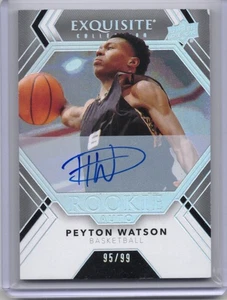 Peyton Watson Exquisite Collection Rookie Auto #/99 2022 Upper Deck #RA-PW SN,AU - Imagen 1 de 2