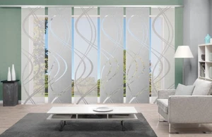 6er-Set Flächenvorhang, blickdicht / transparent, JOANNA, grau, Höhe 245 cm WFI - Bild 1 von 3