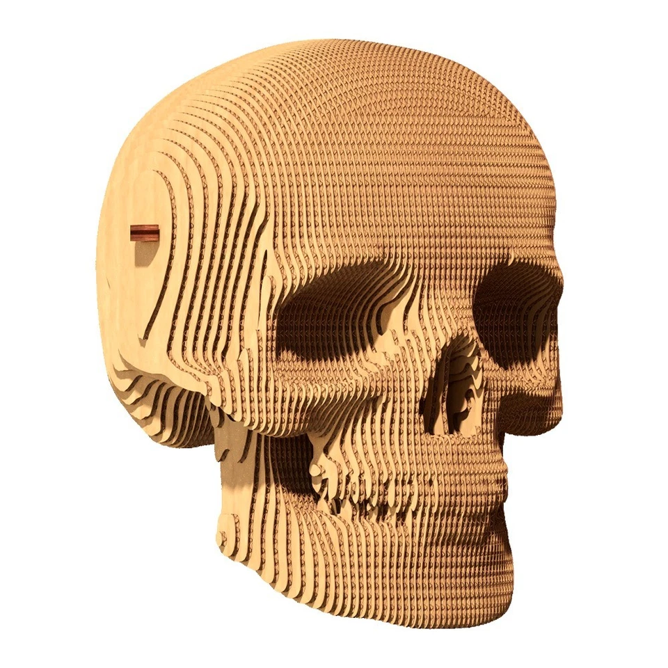 PUZZLE 3D CARTONIC SKULL TESCHIO CARTONE PRETAGLIATO DA ASSEMBLARE DESIGN 72 PZ - Immagine 1 di 4