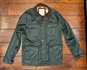 Vedoneire Men's Waxed Cotton Field Jacket Black Size Large - Picture 1 of 23