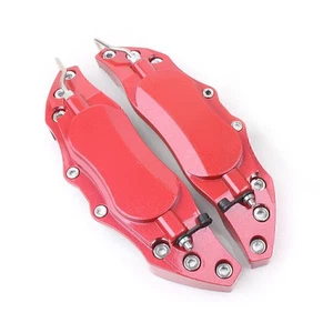 2pcs Car 3D Metal Brake Caliper Covers Universal Front & Rear Medium Red - Imagen 1 de 6