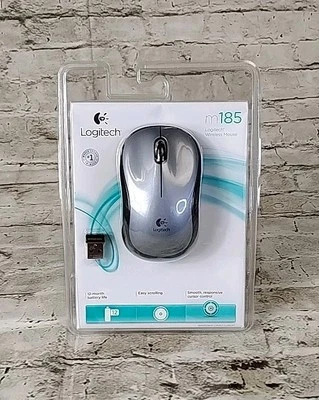 Logitech M185 Wireless 2-Button Optical Mouse w/Scroll-Wheel Nano NEW  - Image 1 of 3