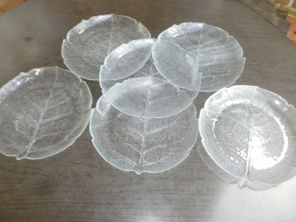 Arcoroc Luminarc 6 große Speiseteller Aspen mit Blattmotiv Ø 24cm - Bild 1 von 1