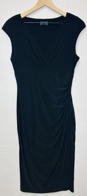 Vestido para mujer AMERICAN LIVING talla 10 fruncido lateral elástico funda negro Foto 1 de 4