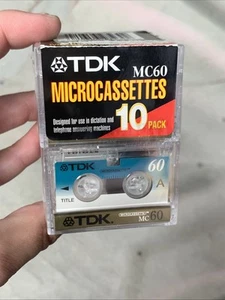 TDK 10er Pack MC60 Microcassette Tapes Factory Sealed For Dictation & Recording - Bild 1 von 5