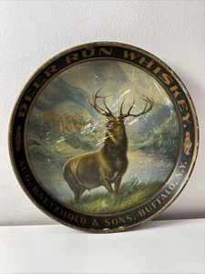 Bandeja de preprohibición de whisky Deer Run - Buffalo, NY - Baetzhold & Sons - Antigua - Imagen 1 de 9