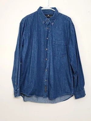 Consensus Denim Shirt Work Biker Grunge Relaxed Outdoor Workwear Mens M - Image 1 of 4