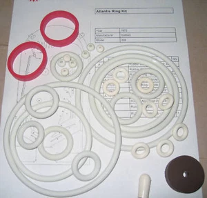 Gottlieb Atlantis 1975 kit de anillo de goma pinball - Imagen 1 de 1