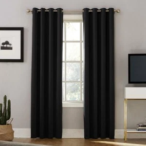 2- Oslo gewebte schwarze Verdunkelungspaneele in Heimkinoqualität - 52 x 95 - Bild 1 von 6