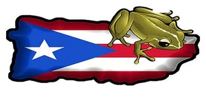 PUERTO RICO Flag Custom License Plate BORICUA  Emblem Coqui Map Version  - Picture 1 of 1