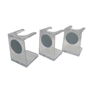 3 Clear Acrylic Brush Stands - by Edwin Jagger (Used) - Picture 1 of 2