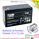 Batteria Ermetica Al Piombo 12V 7,2 Ah Ricaricabile Fiamm Fg20721