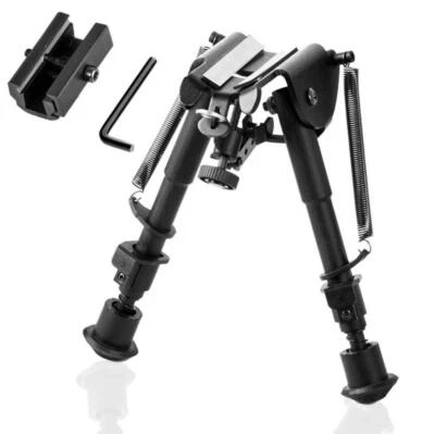 Adjustable 6-9" Sniper Hunting Rifle Bipod Sling Shoot Mount Stand Bracket - Image 1 of 4