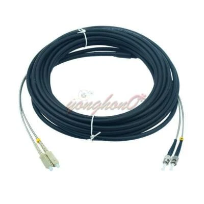30M Outdoor Field Fiber Patch Cord SC to ST MM Multi-Mode Duplex Fiber Cable - Image 1 of 4