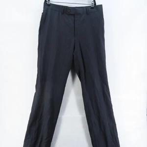 Hugo Boss Dress Pants Mens Adult Size 98 Black Straight 100% Wool Smart Business - Picture 1 of 16