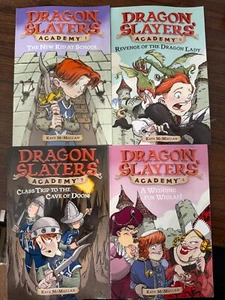 Dragon Slayers Academy | LOT | Kate McMillan | #1 - #4 | 1st Scholastic Printing - Picture 1 of 1