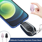 Keychain Portable Charger 1500mAh Mini Power Emergency Pod External Fast Charger