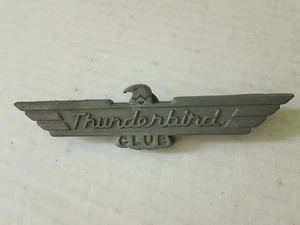Vintage Ford Thunderbird Club Metal Emblem Badge Ornament logo trim - Bild 1 von 2