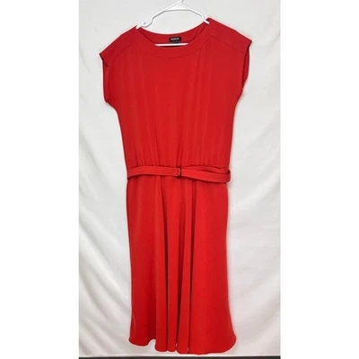 Worth New York Women's Size 6 Red Pull On Sleeveless Belted Dress - Image 1 of 4