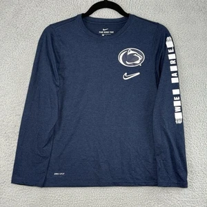 Penn State The Nike Tee Dri-Fit Long Sleeve Shirt Boys Size L Athletic Cut Logo - Picture 1 of 12
