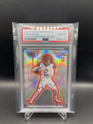 2020 Chronicles Joe Burrow Dynagon RC Rookies Silver #D-1 Bengals PSA 10 - Image 1 of 3