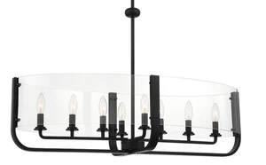 Eurofase Lighting 38157 Campisi 8 Light 35"W Taper Candle - Black - Picture 1 of 9