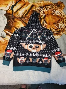 Gremlins Gizmo Christmas Movie Film Hoodie Sweat Shirt Pullover Size Large - Imagen 1 de 7