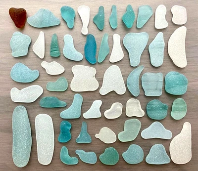 Vidrio de mar de Japón Surf-Tumbled vidrio de playa varias formas únicas Foto 1 de 4