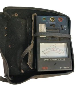 Vintage SEW Earth Resistance Tester Analog ST-1505 3-Wire, 0–1000Ω, Working - Picture 1 of 7