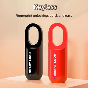 Mini Smart Fingerprint Lock Biometric Keyless Thumbprint Padlock School Gym Lock - Picture 1 of 6