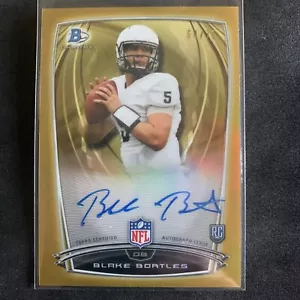 2014 bowman chrome Gold ROOKIE AUTO Blake Bortles 64/75 - Picture 1 of 3