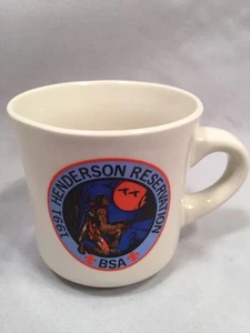 1991 Henderson Reservation BSA White Coffee Mug Excellent Condition - Picture 1 of 8